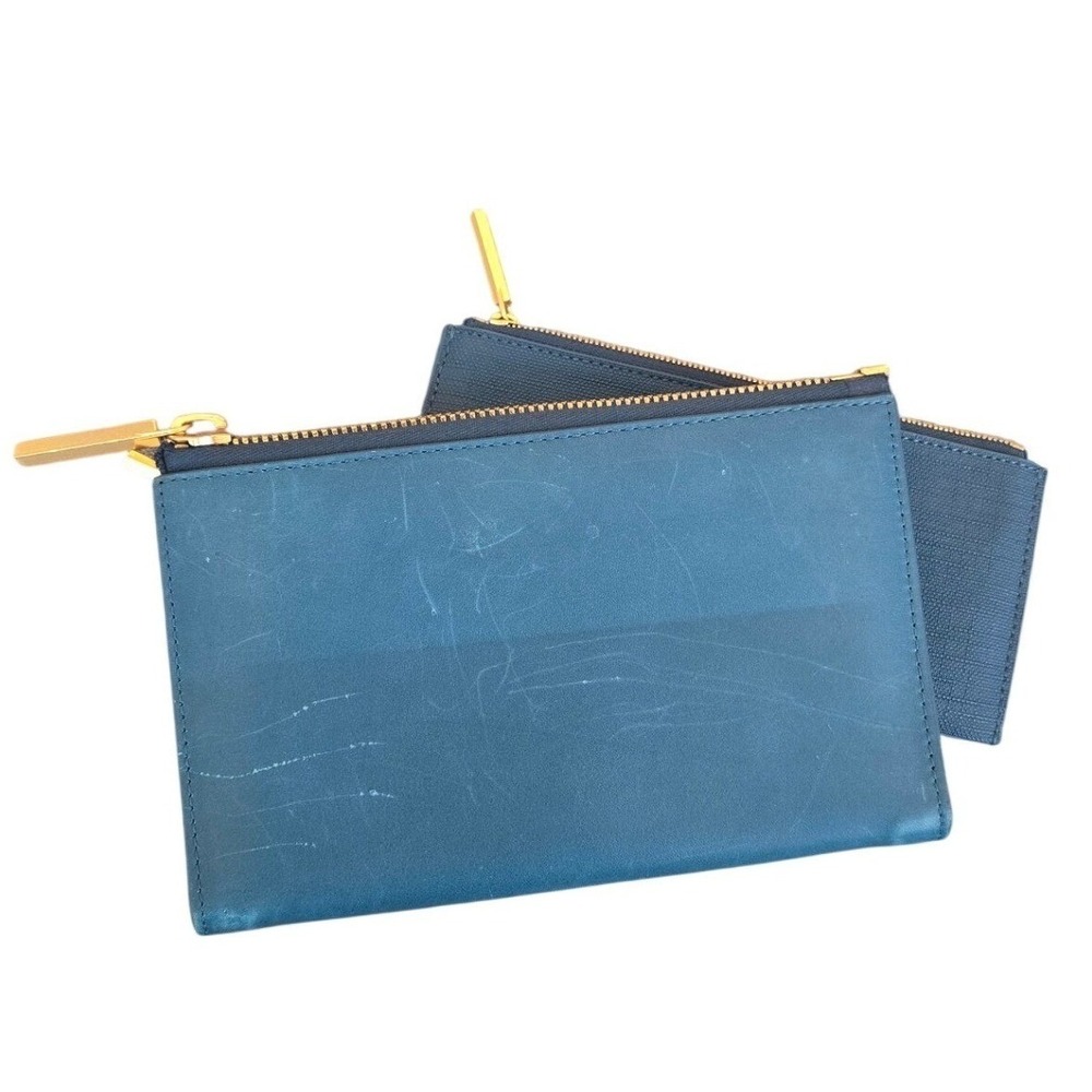 Dagne Dover Wallet Clutch Organizer Travel Office Blue Card Insert Minimalist